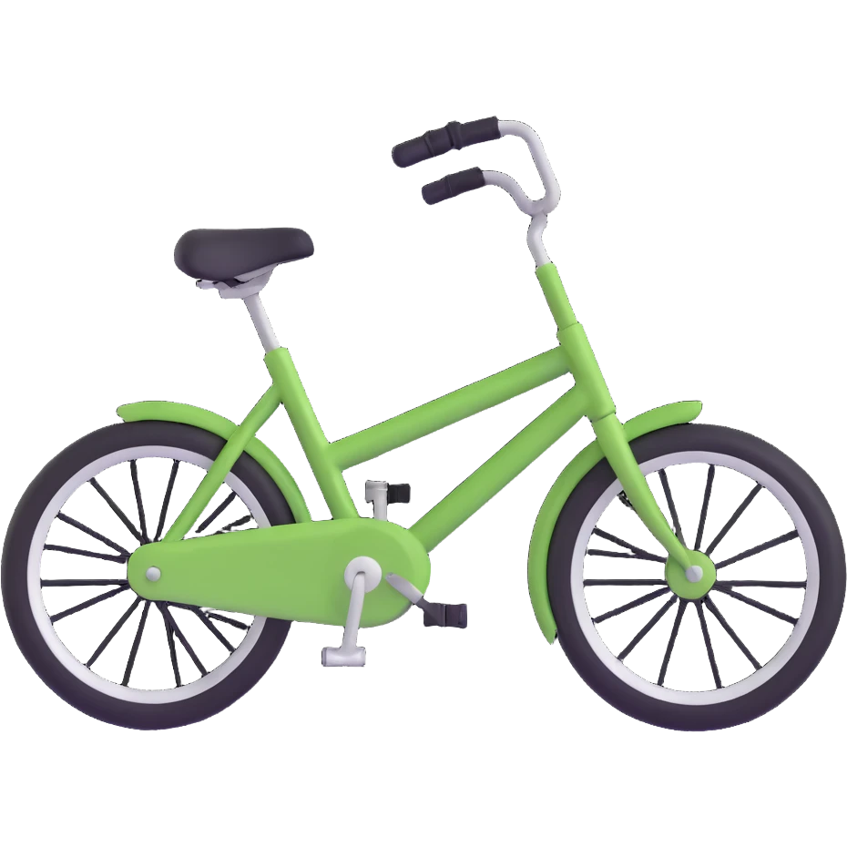 kid's bicycle, playful and colorful emoji
