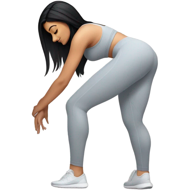 Kylie Jenner crouch in yoga pants emoji