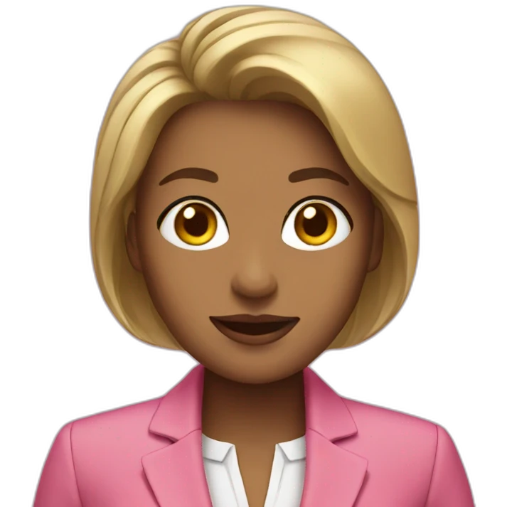 a businesswoman in a pink suit emoji