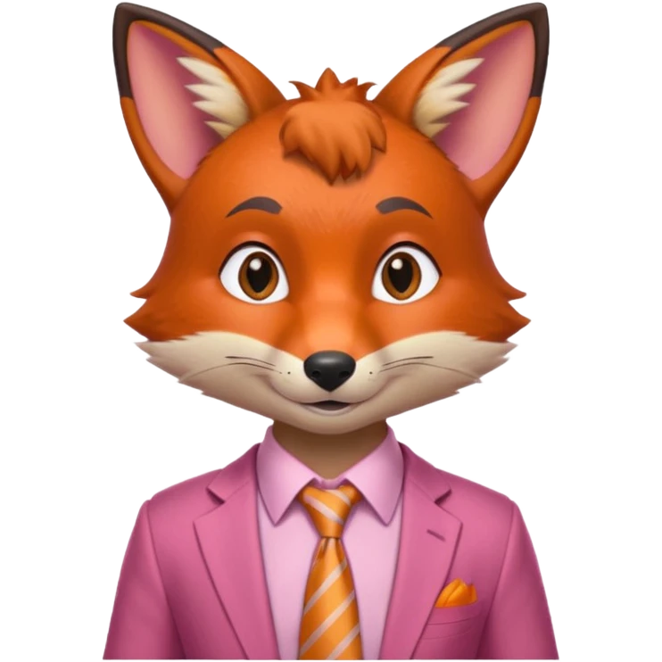 Nick Wilde (pink shirt with tie) from the Zootopia Disney movie emoji
