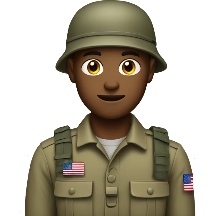 soldier with polo shirt  emoji