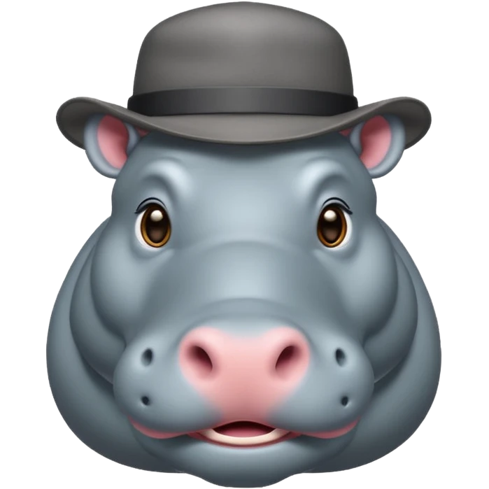 hipoptamus wearing hat emoji