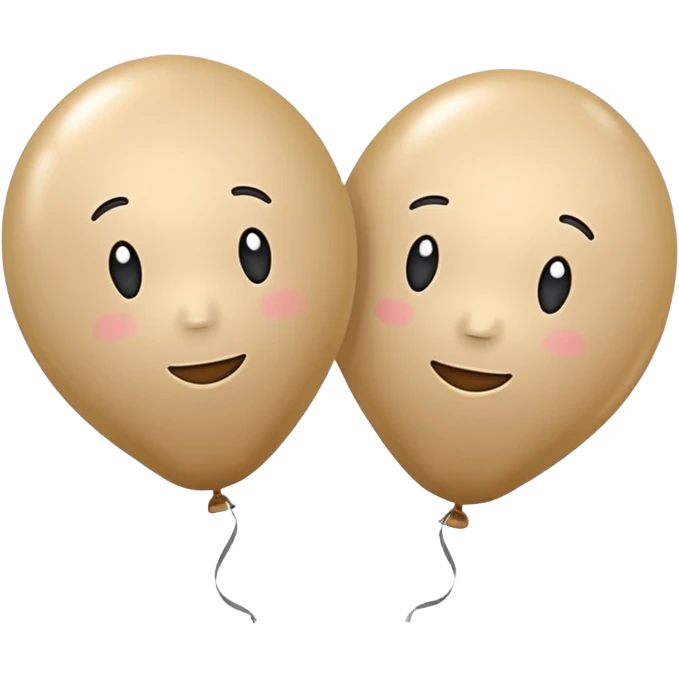 Two beige balloons emoji