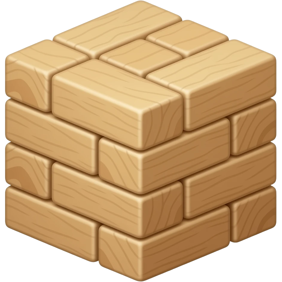 Wooden building blocks emoji