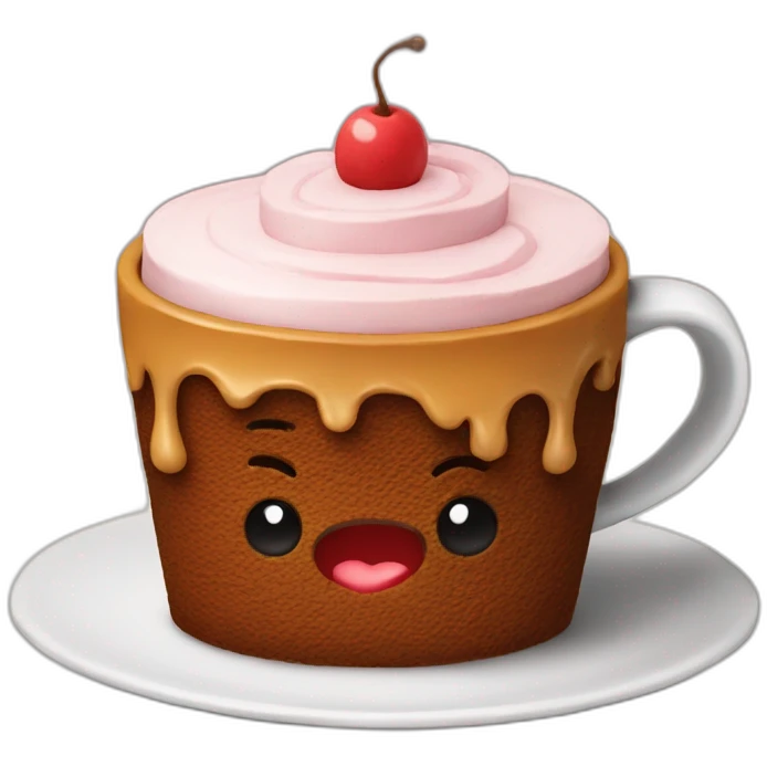 Cake in a mug emoji