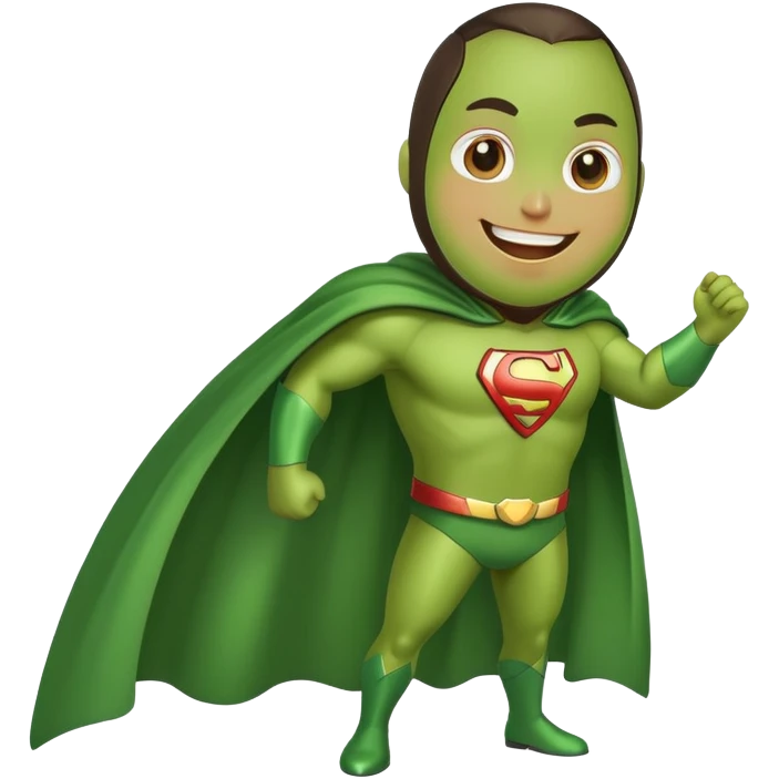 Avocado superhero emoji