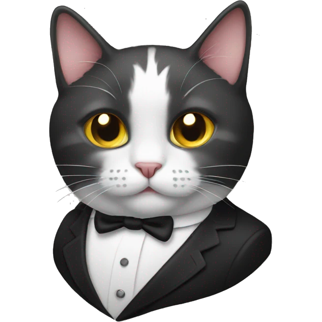 Cat with tuxedo emoji