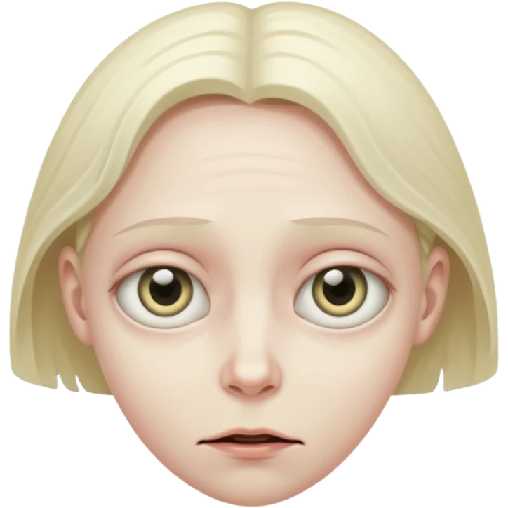 uncanny person creepy face emoji