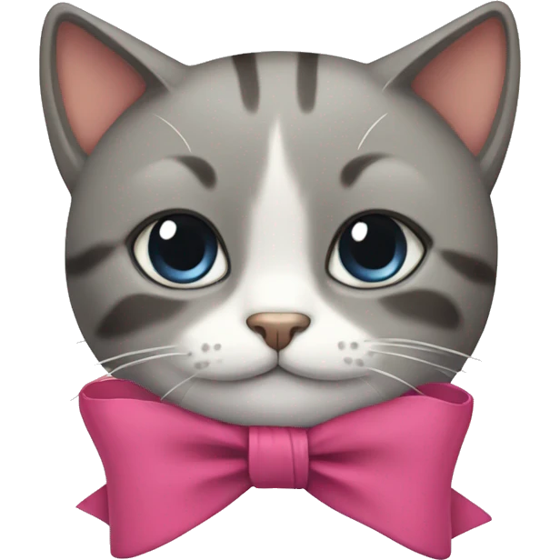 Cat with bow emoji