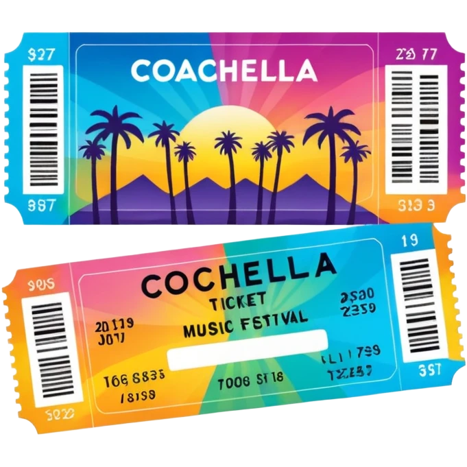 coachella music festival ticket emoji