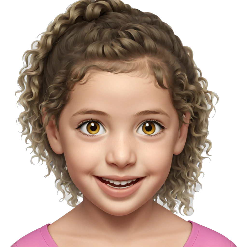 realistic portrait of smiling girl emoji