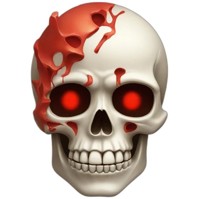 Skull with red eys emoji