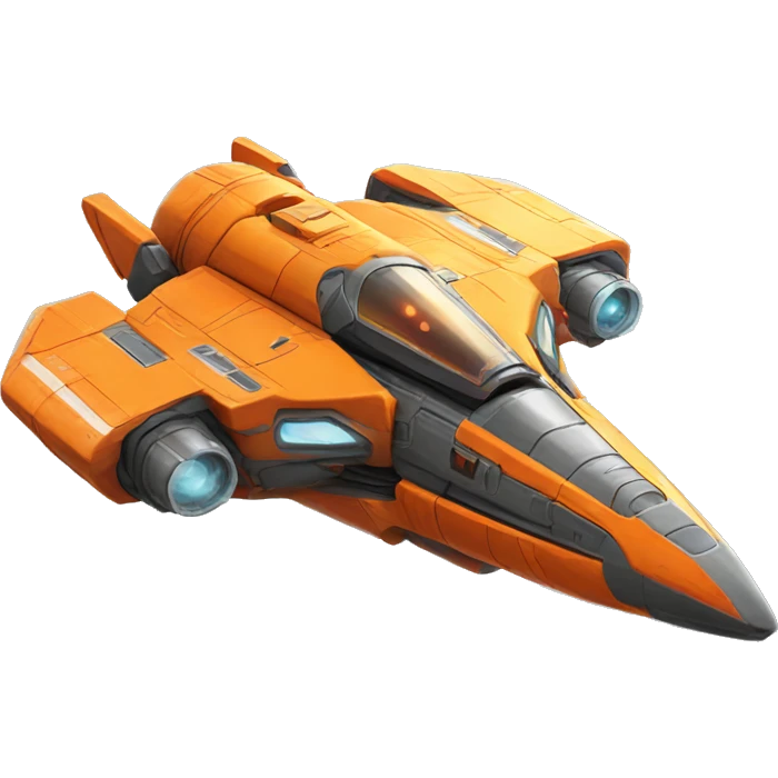 orange SHMUP spaceship emoji