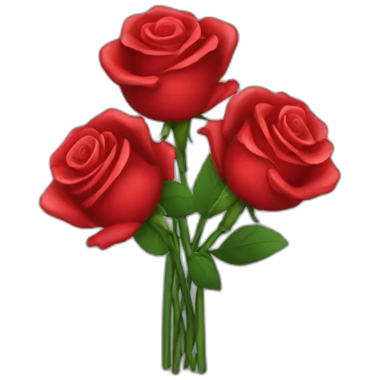 Bouquet of red roses emoji