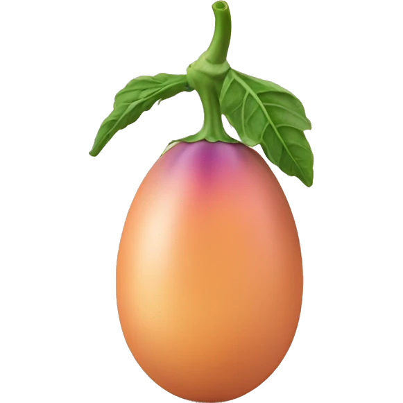 Peach coloured egg plant  emoji