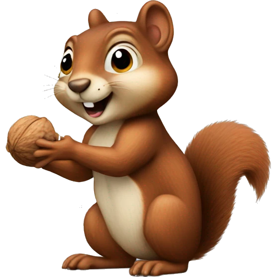 squirrel with a nut emoji