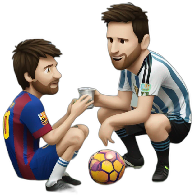 messi tomando mate emoji