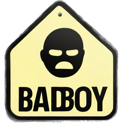 street sign saying badboyseven emoji