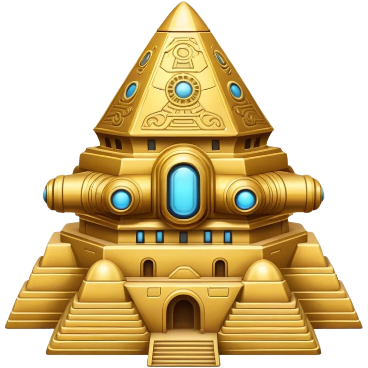 Annunaki ancient gold spaceship ziggurat top emoji