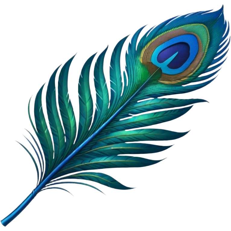 Peacock feather emoji