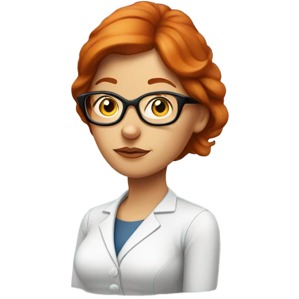 red hair woman nutritionist with glasses thinking money emoji