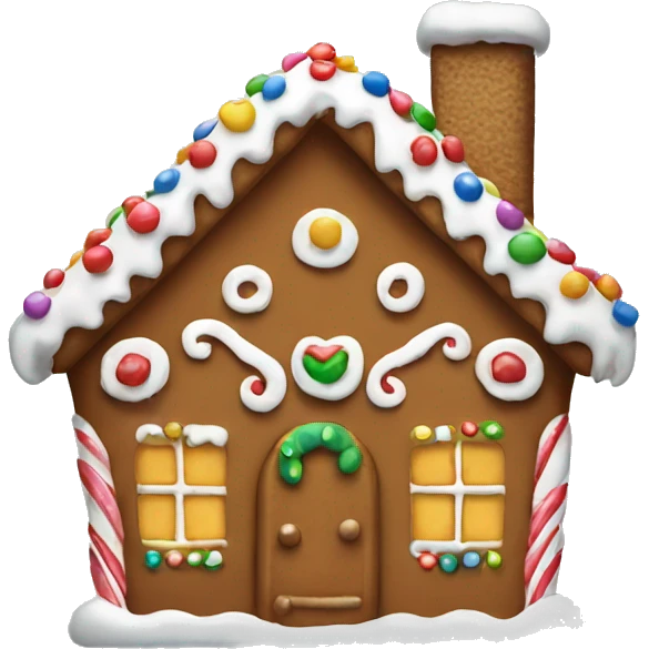 Gingerbread house emoji