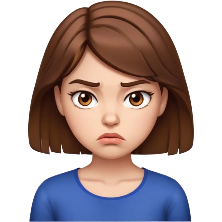 Fille énervé qui fait la tête  emoji