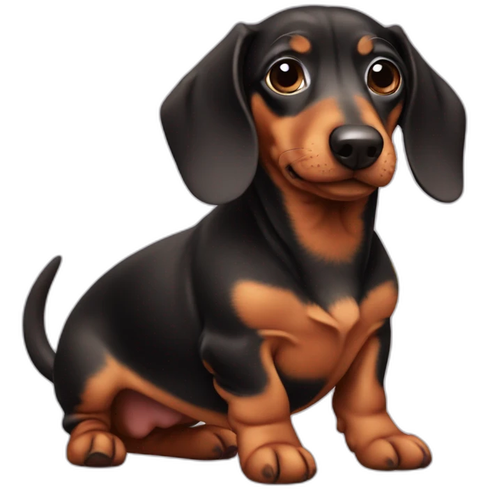 fat baby Dachshund emoji
