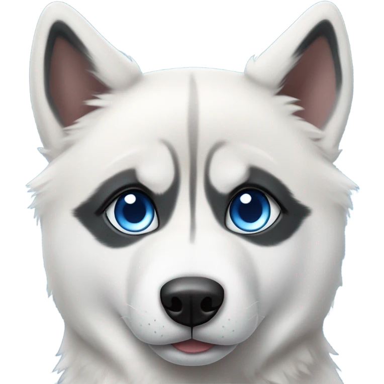 Black and white husky  emoji