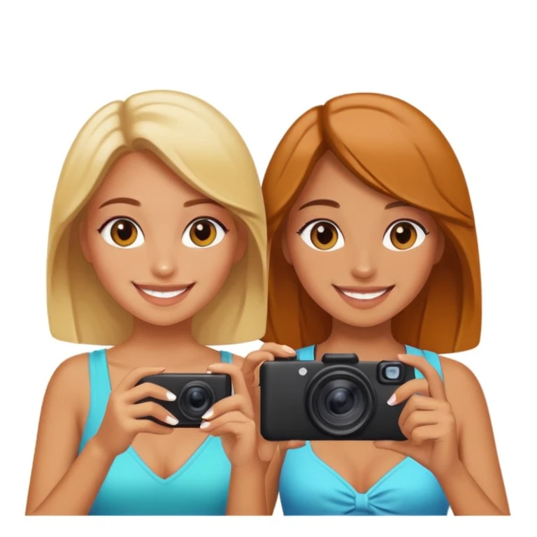 girls taking photo in club background emoji