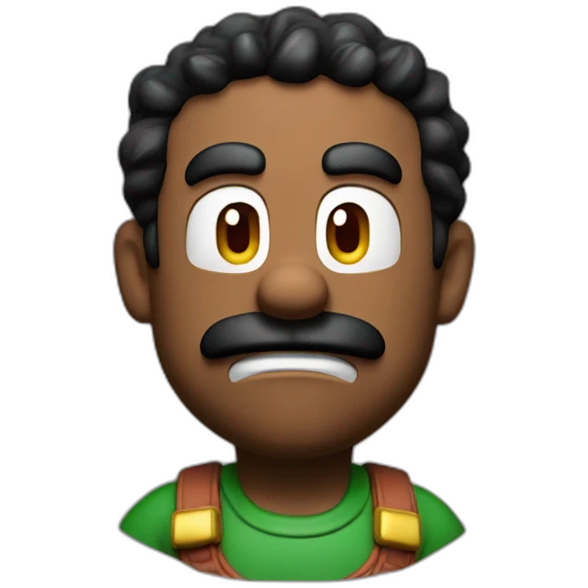 Mario Bros worried emoji