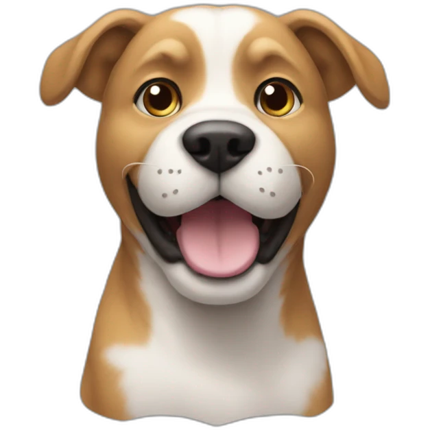Un chat qui fait un câlin a un chien emoji