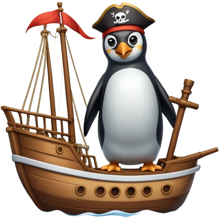 I would like to see a Penguin as a pirate fighting giraffes on the water emoji