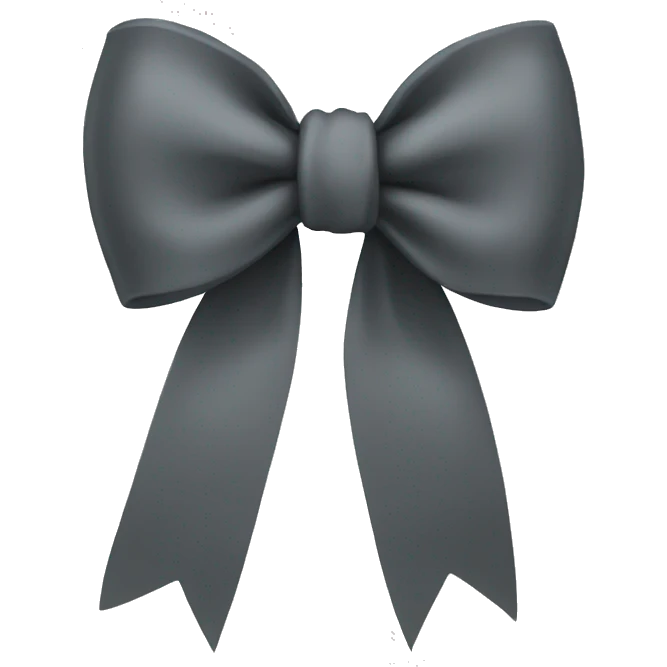 Charcoal grey bow emoji