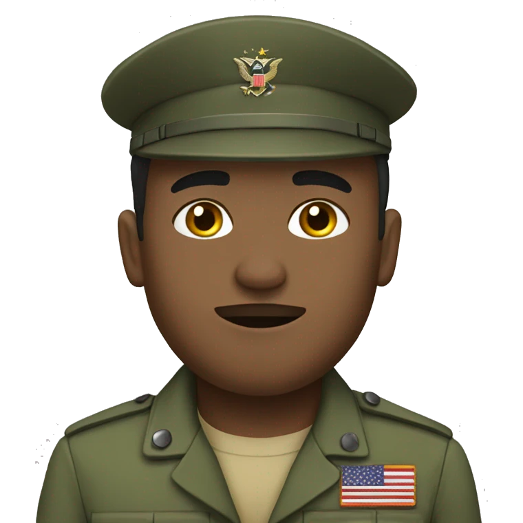 military person seeping emoji