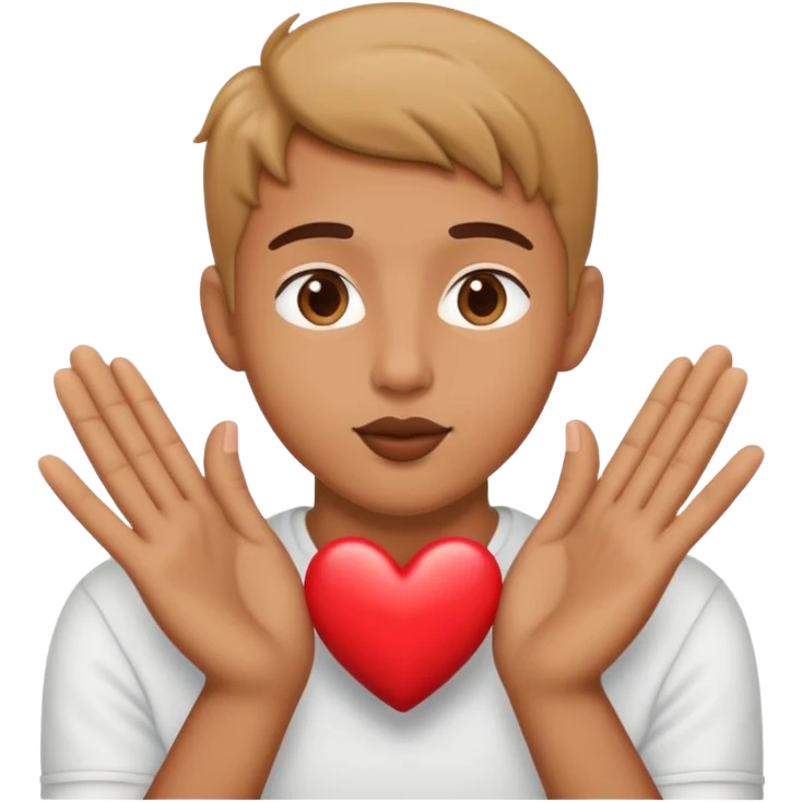 kiss with heart hand emoji