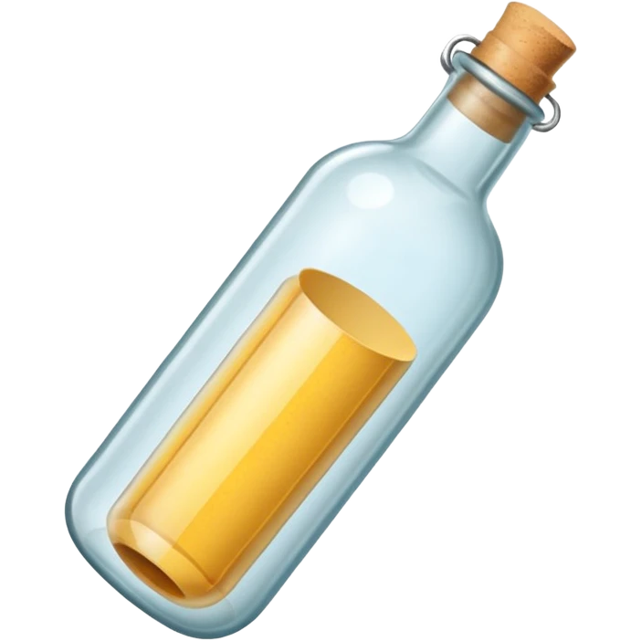 A Message Bottle, thin emoji