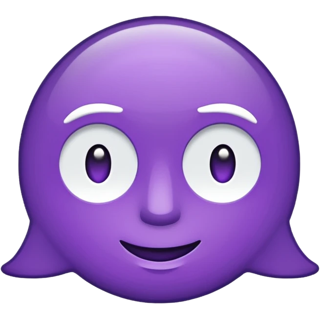 text that spells "me" in a shiny purple font sticker with white outline emoji