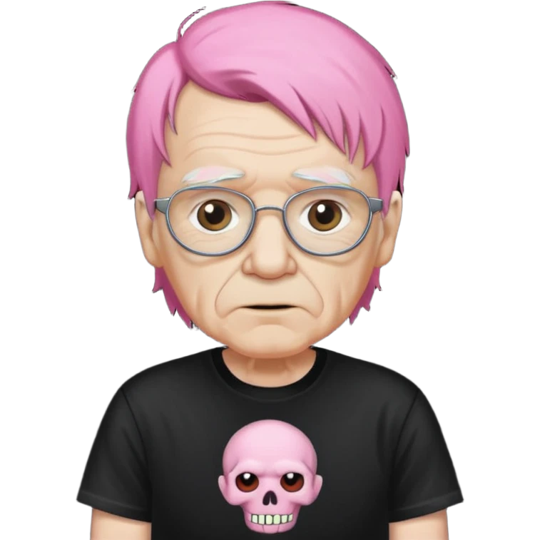 pink haired metalhead grandpa emoji