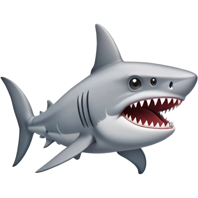 A walking shark emoji
