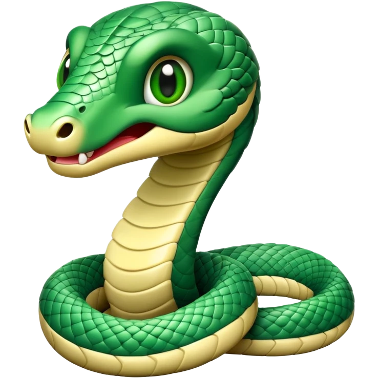 cute cartoon cobra emoji
