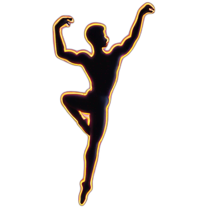  male dancer neon sign booty emoji