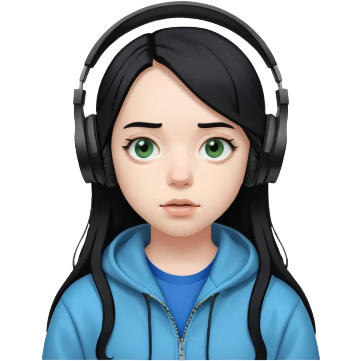 billie eilish wearing headphones emoji