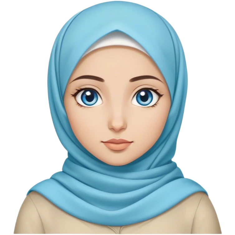 Turkish beautiful finish Konya girl blue eyes with spring design hijab  emoji