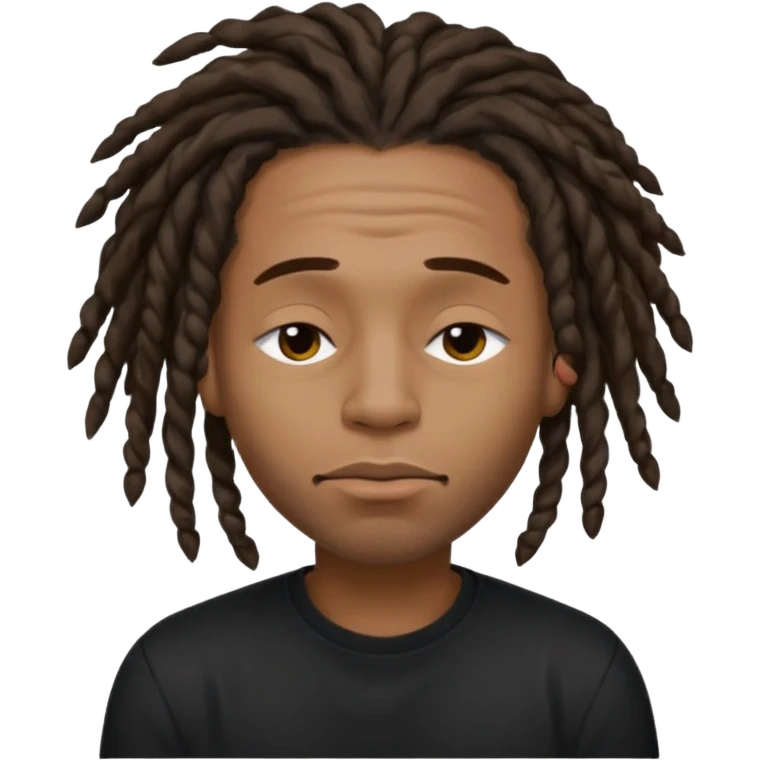 Black man with dreads and a clean shave puckering his lips and closing his eyes emoji