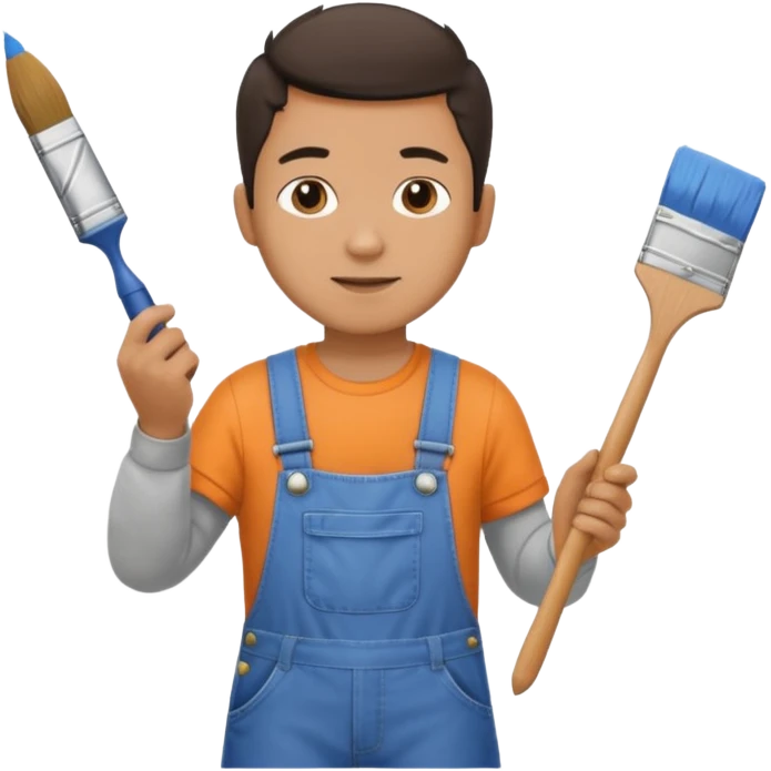 a man painting a wall   emoji