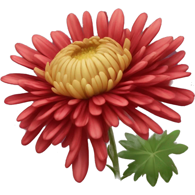red chrysanthemum emoji