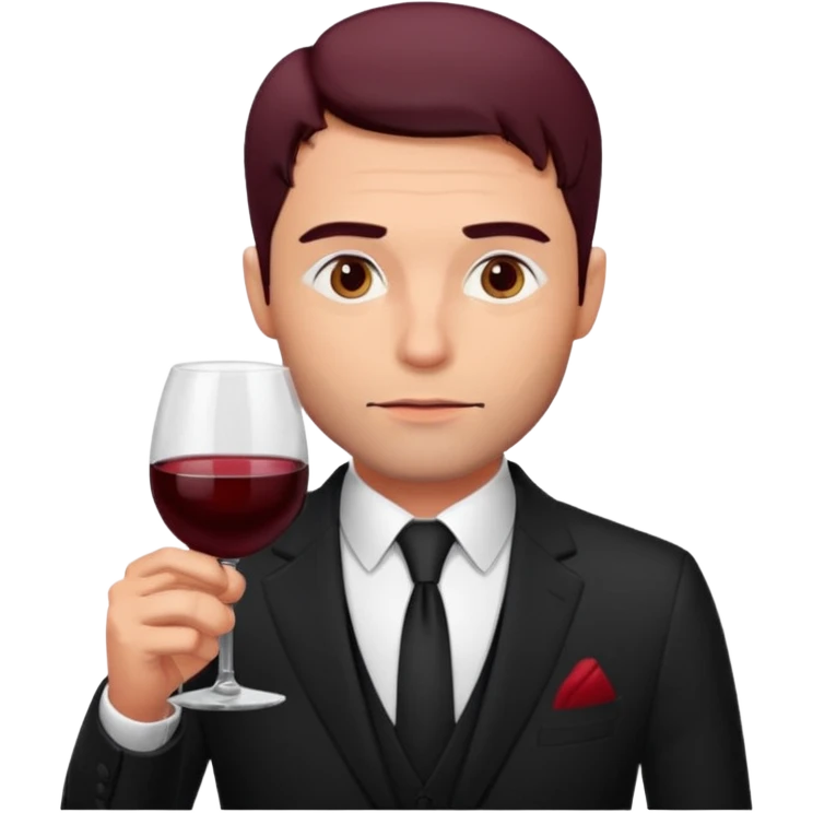 Bebendo vinho emo homem emoji