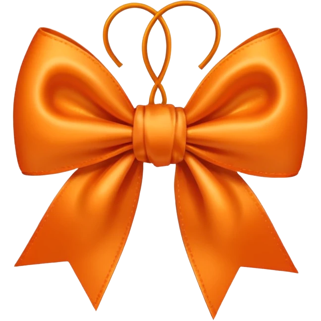 Orange heart bow emoji