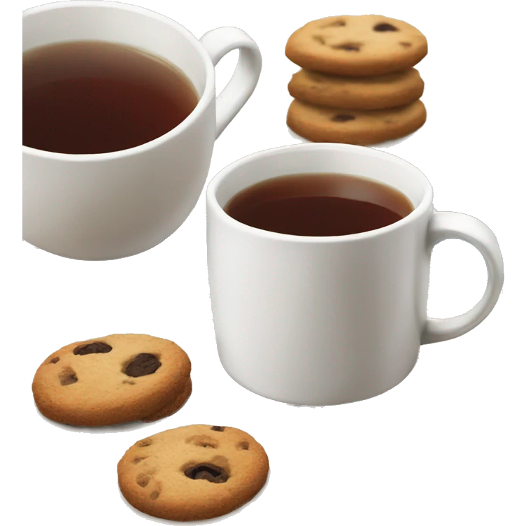 Mug Tea with cookies nearby emoji